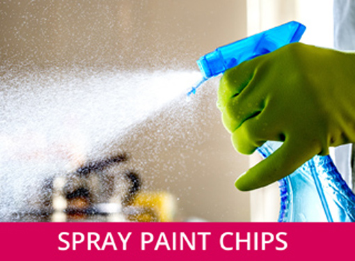 spraying paint chips