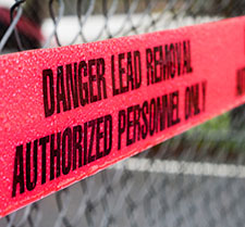 Lead hazard "danger" tape